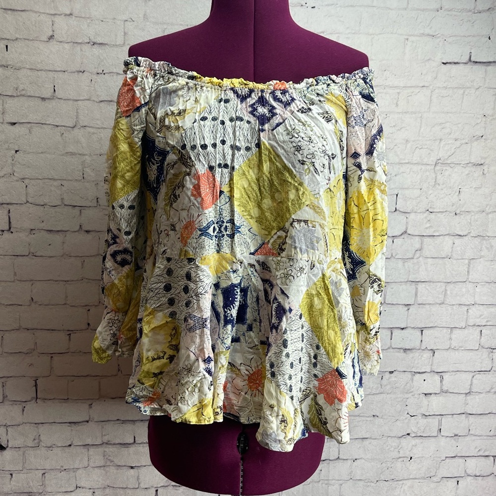 Dear John Cora Patchwork Boho Top Size Medium - image 1